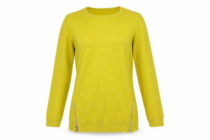 Womens UK Size 10 Red Herring Yellow Pullover Jumper