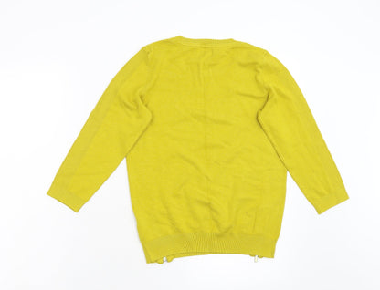 Womens UK Size 10 Red Herring Yellow Pullover Jumper