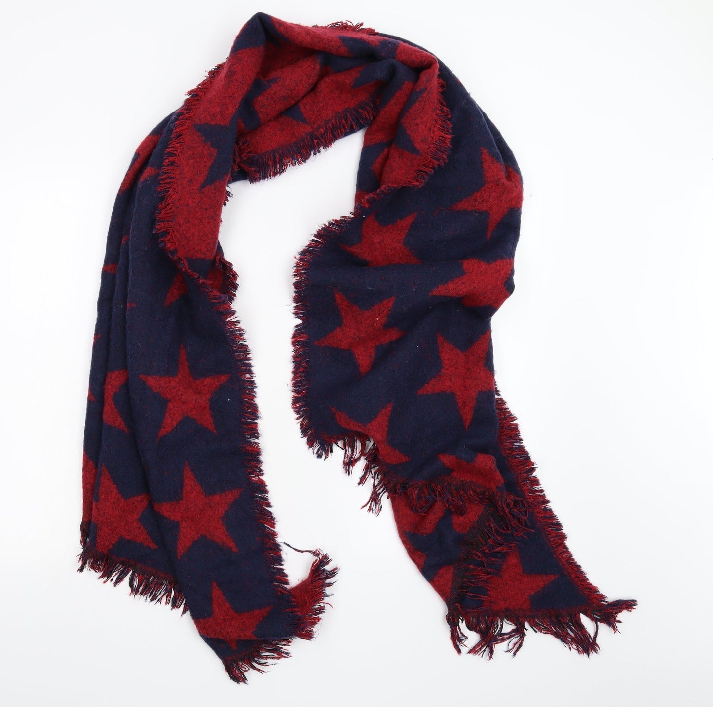 Preworn Unisex Multicoloured Geometric Knit  Scarf