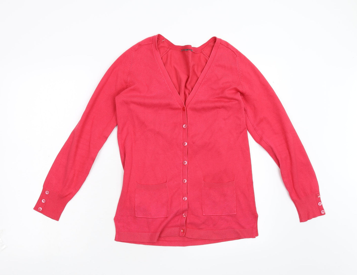 Womens UK Size 10 Matalan Pink Cardigan Jumper