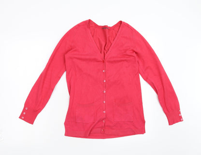 Womens UK Size 10 Matalan Pink Cardigan Jumper