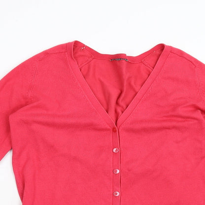 Womens UK Size 10 Matalan Pink Cardigan Jumper
