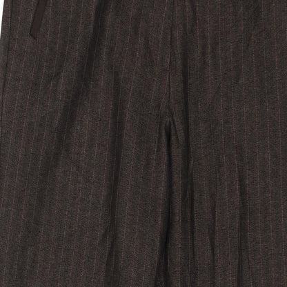 Womens UK Size 12 M&S Regular Fit Dress Pants Brown Trousers