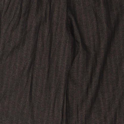 Womens UK Size 12 M&S Regular Fit Dress Pants Brown Trousers