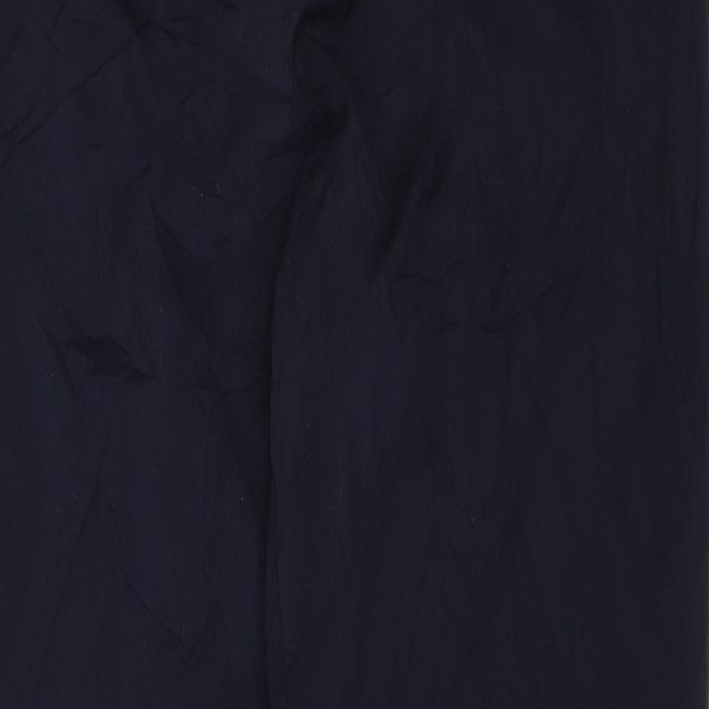 Womens UK Size 12 M&S Regular Fit Dress Pants Blue Trousers