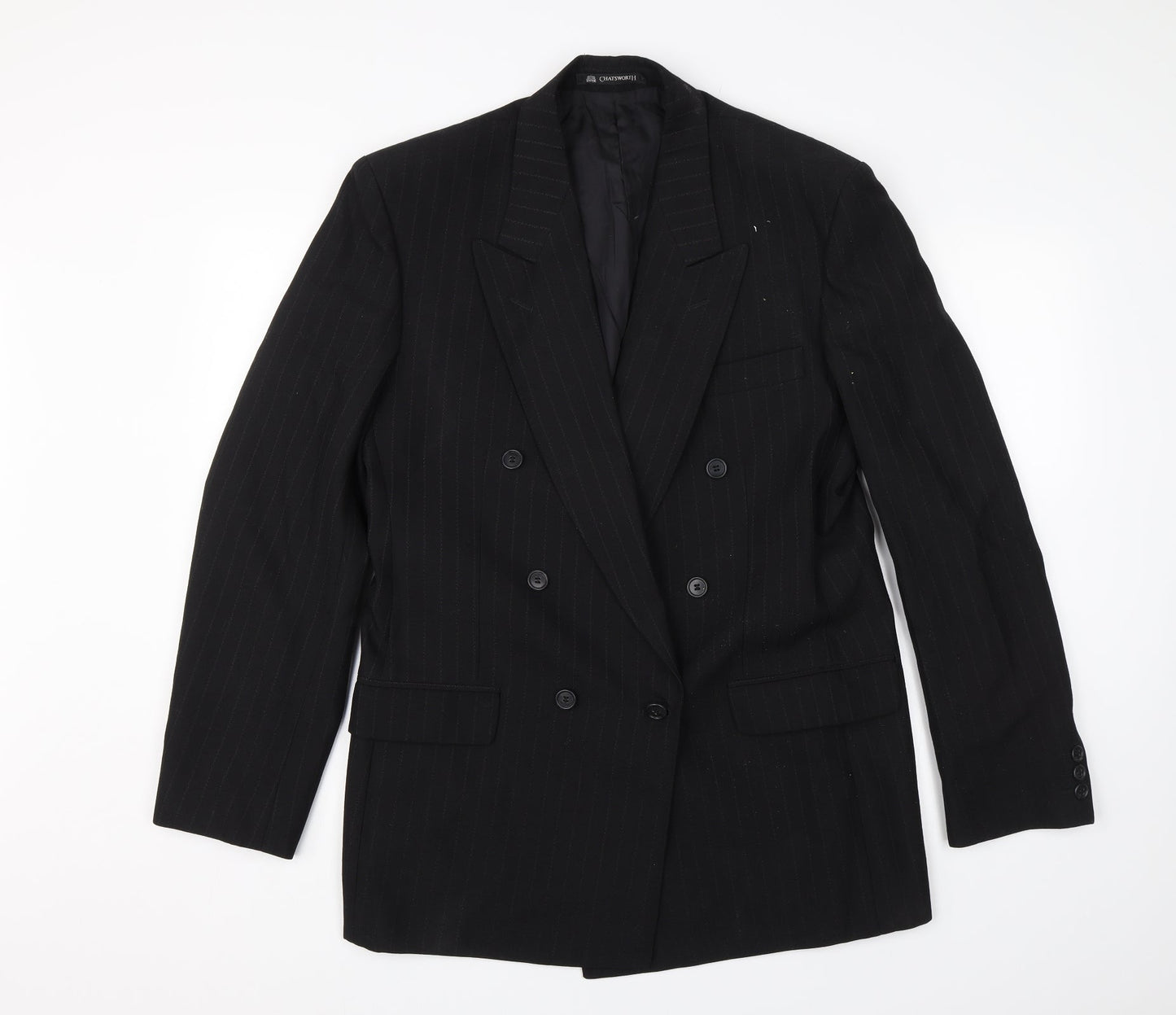 Chatsworth Mens Black   Jacket Blazer Size 40