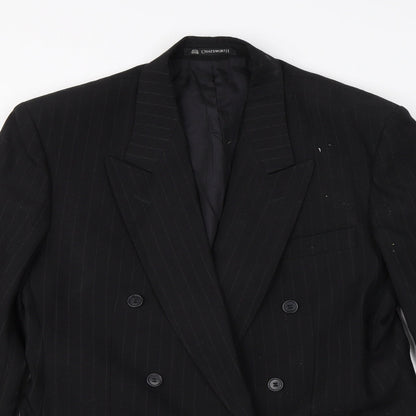 Chatsworth Mens Black   Jacket Blazer Size 40