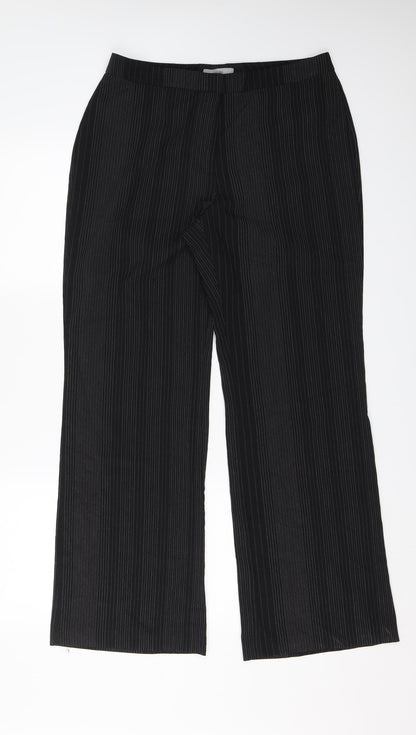 Womens UK Size 14 Marks and Spencer Regular Fit Dress Pants Black Trousers