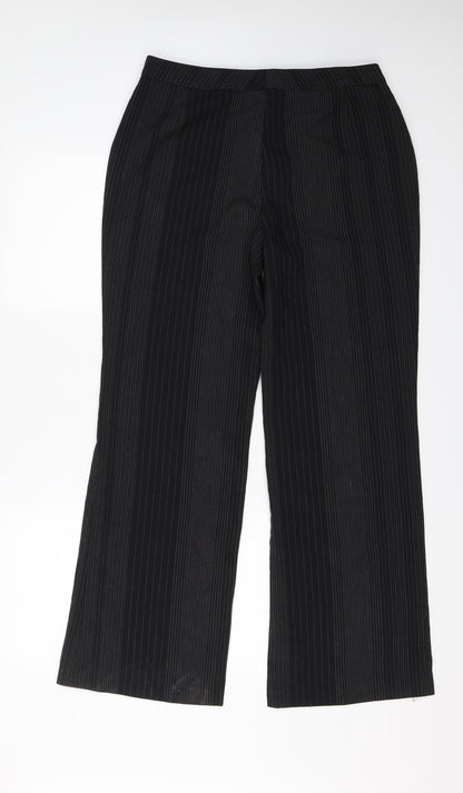 Womens UK Size 14 Marks and Spencer Regular Fit Dress Pants Black Trousers