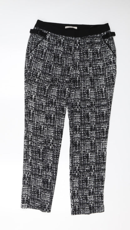 George Womens Black Animal Print  Trousers  Size 10 L26 in