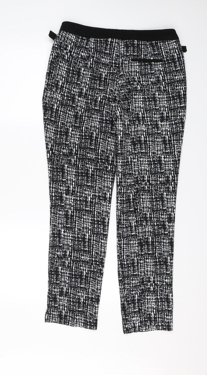 George Womens Black Animal Print  Trousers  Size 10 L26 in
