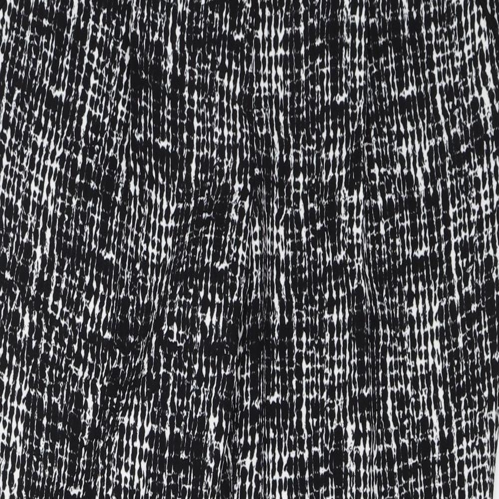 George Womens Black Animal Print  Trousers  Size 10 L26 in