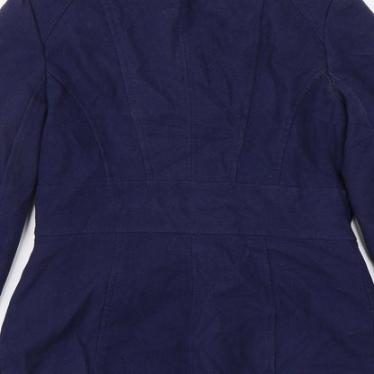 F&F Womens Blue   Pea Coat Jacket Size 8