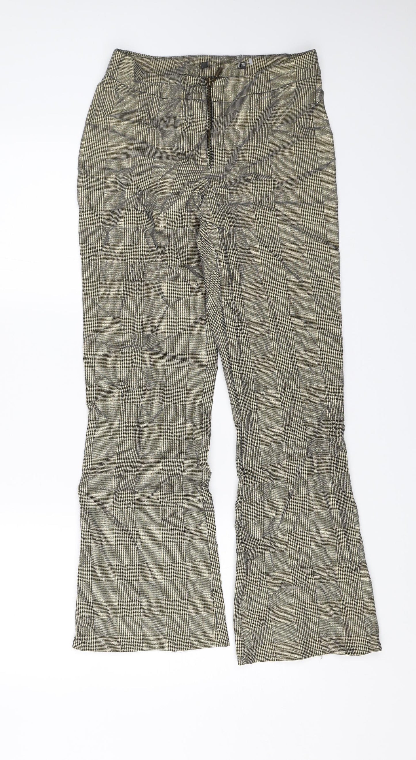 Womens UK Size 10 Preworn Regular Fit  Gold Trousers