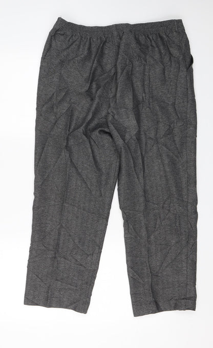 Womens UK Size 14 M&S Regular Fit Capri Grey Trousers