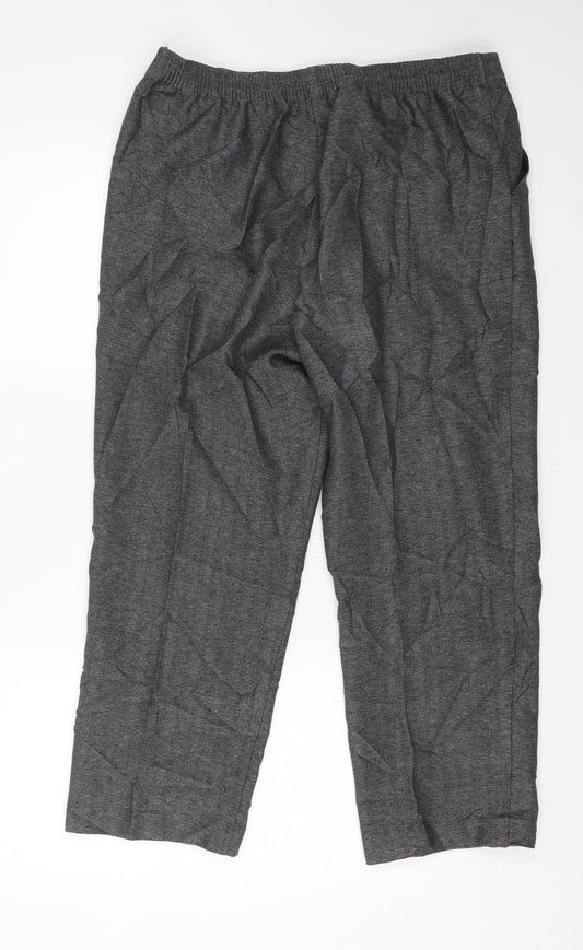 M&S Womens Grey   Capri Trousers Size 14 L23 in
