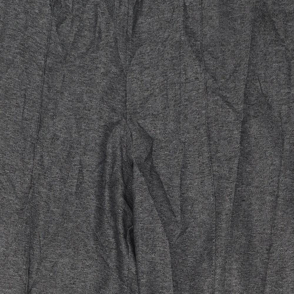 Womens UK Size 14 M&S Regular Fit Capri Grey Trousers