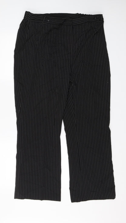 Womens UK Size 18 Wardrobe Regular Fit Dress Pants Black Trousers