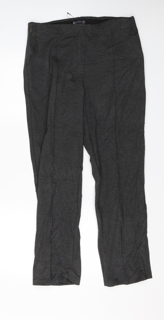 M&S Womens Grey   Trousers  Size 14 L27 in