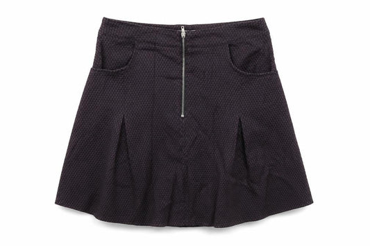 Front view of Cooperative women’s purple mini skirt, size S