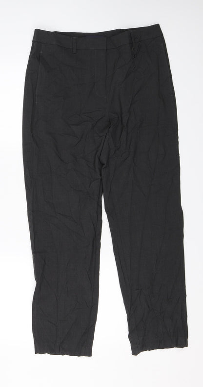 Womens UK Size 12 M&S Regular Fit Dress Pants Grey Trousers