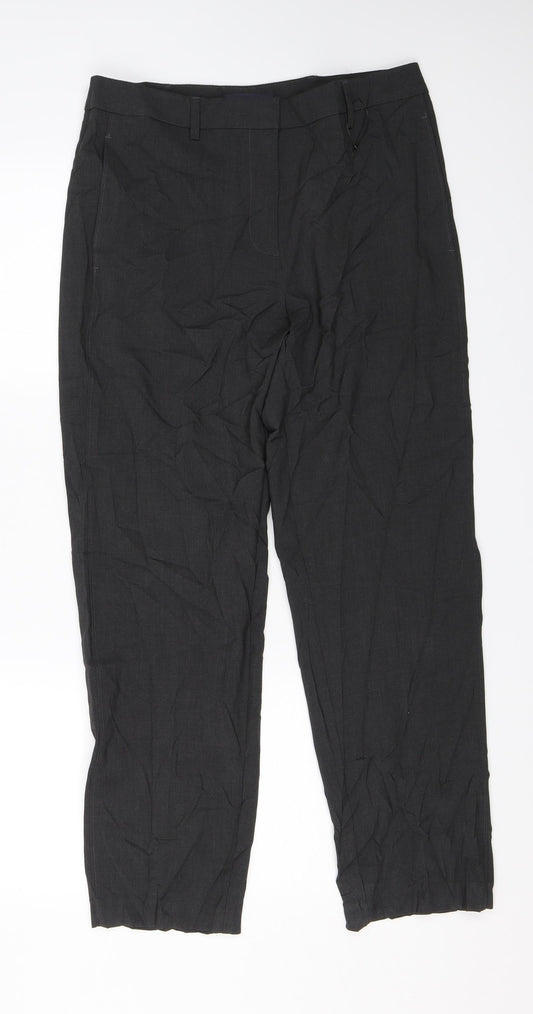 M&S Womens Grey   Dress Pants Trousers Size 12 L26 in