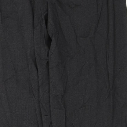Womens UK Size 12 M&S Regular Fit Dress Pants Grey Trousers