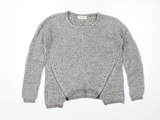 Womens UK Size 10 New Look Grey Pullover Jumper
