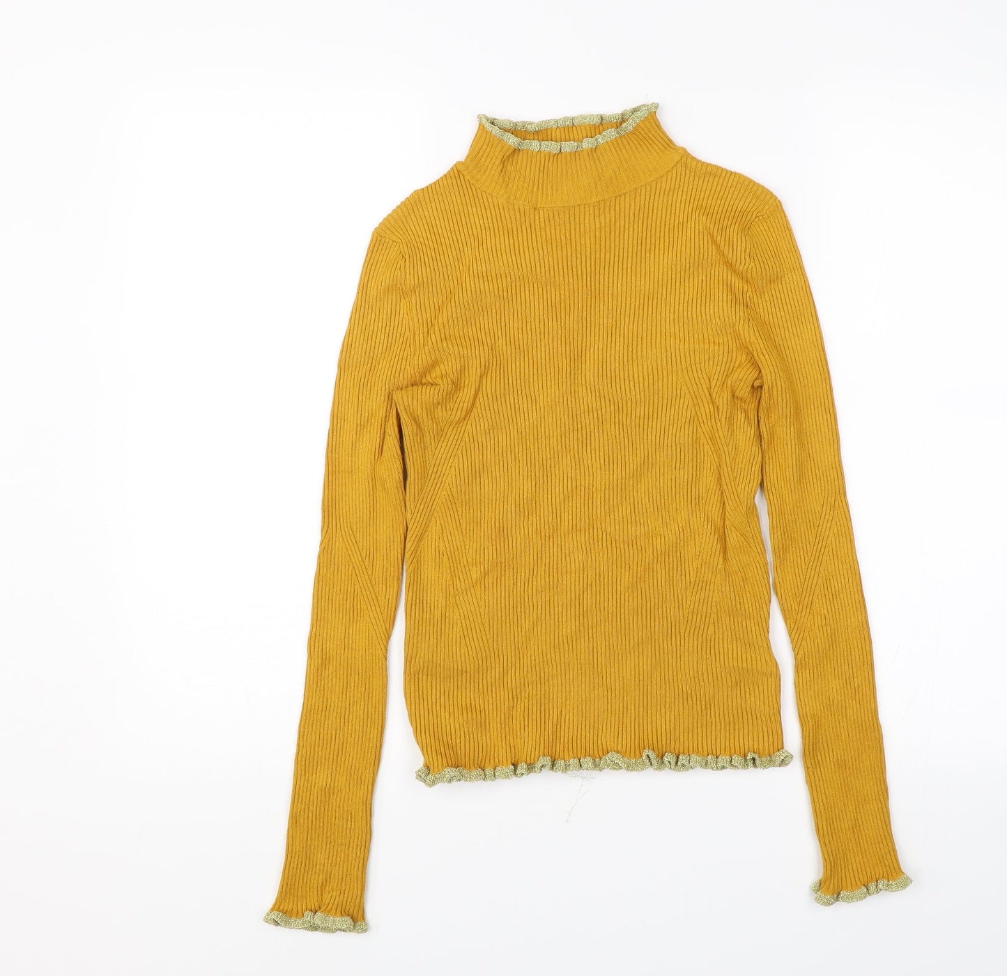 Womens UK Size 8 M&S Yellow Pullover Jumper