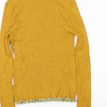 Womens UK Size 8 M&S Yellow Pullover Jumper