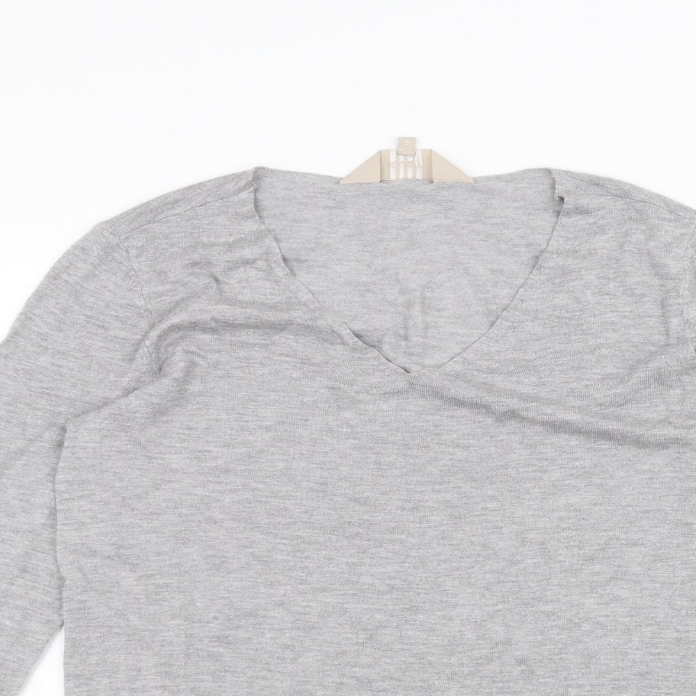 Womens UK Size 10 kley Grey Basic T-Shirt