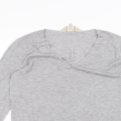 Womens UK Size 10 kley Grey Basic T-Shirt