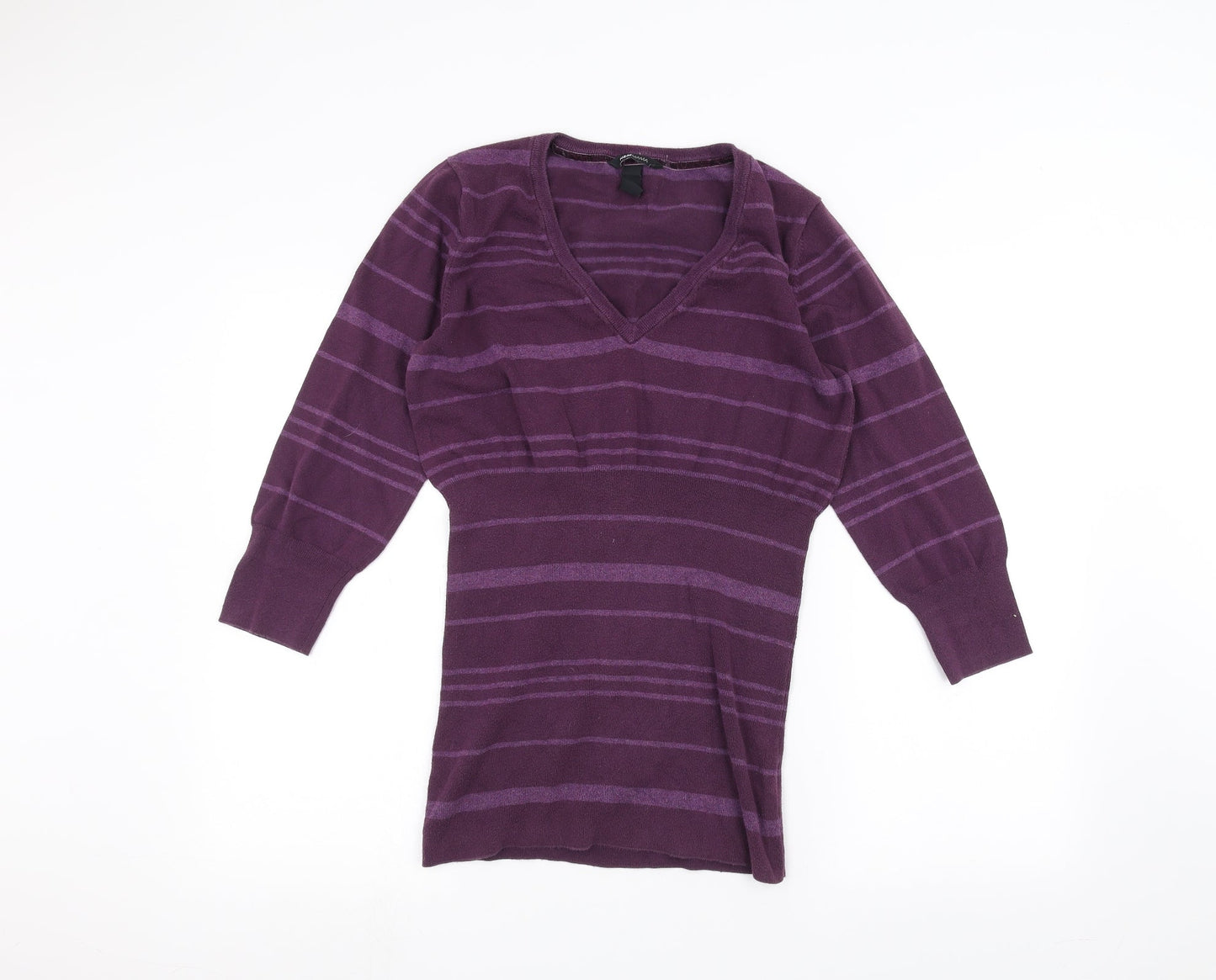 H&M Womens Purple Striped  A-Line  Size L