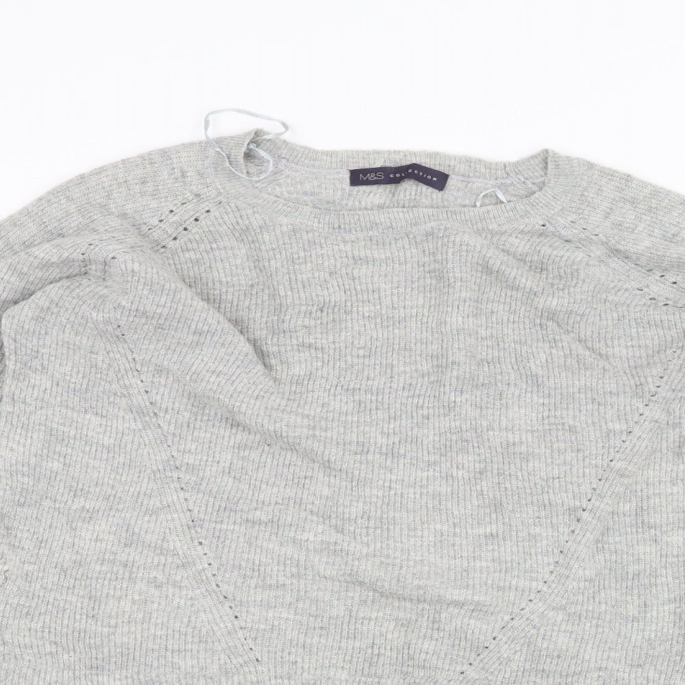 Womens UK Size 14 Marks and Spencer Grey Pullover Jumper