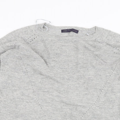 Womens UK Size 14 Marks and Spencer Grey Pullover Jumper