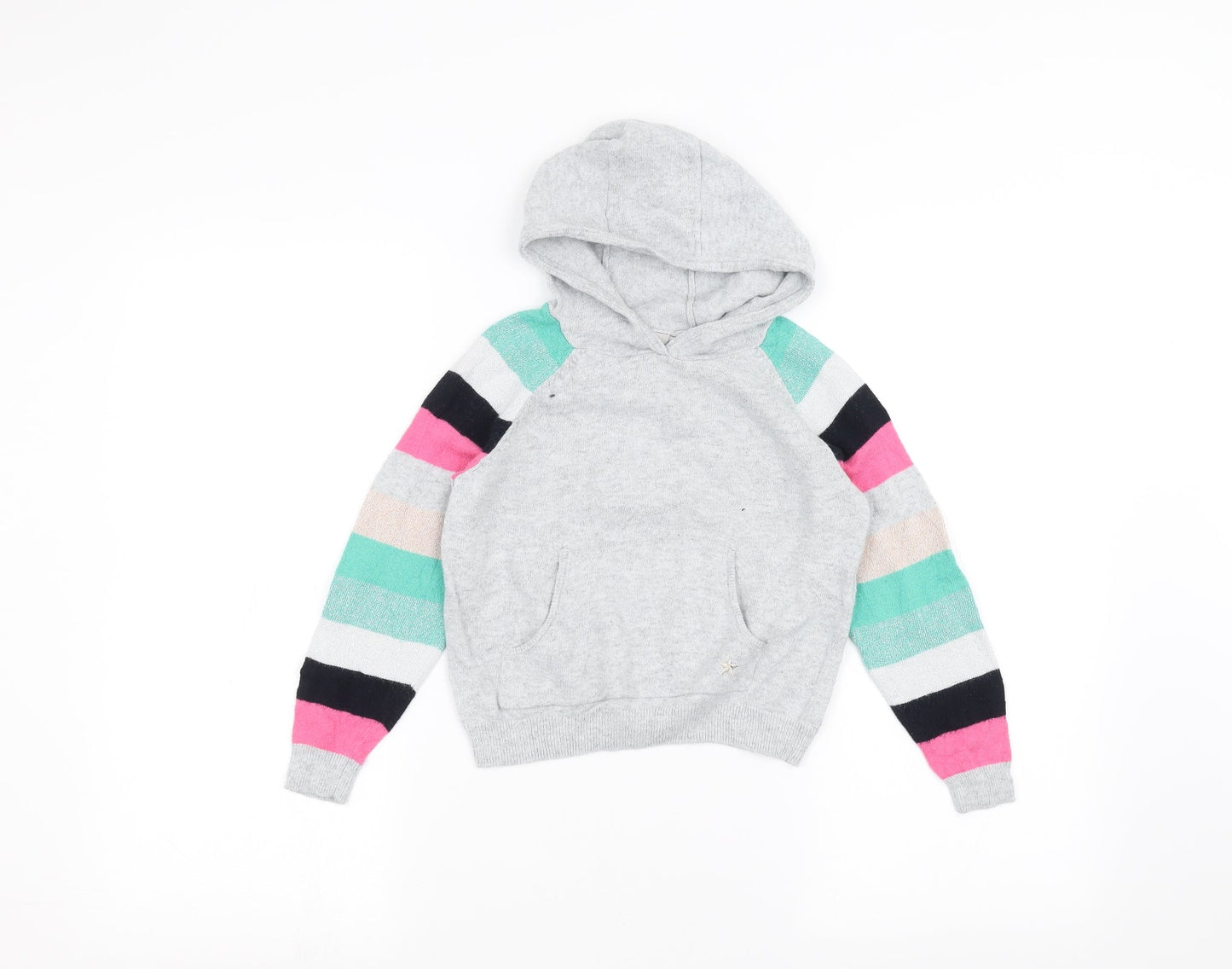 Minti Girls Grey   Pullover Hoodie Size 7 Years