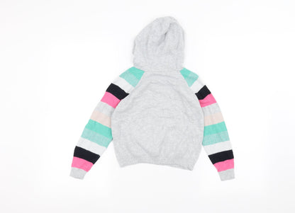 Minti Girls Grey   Pullover Hoodie Size 7 Years