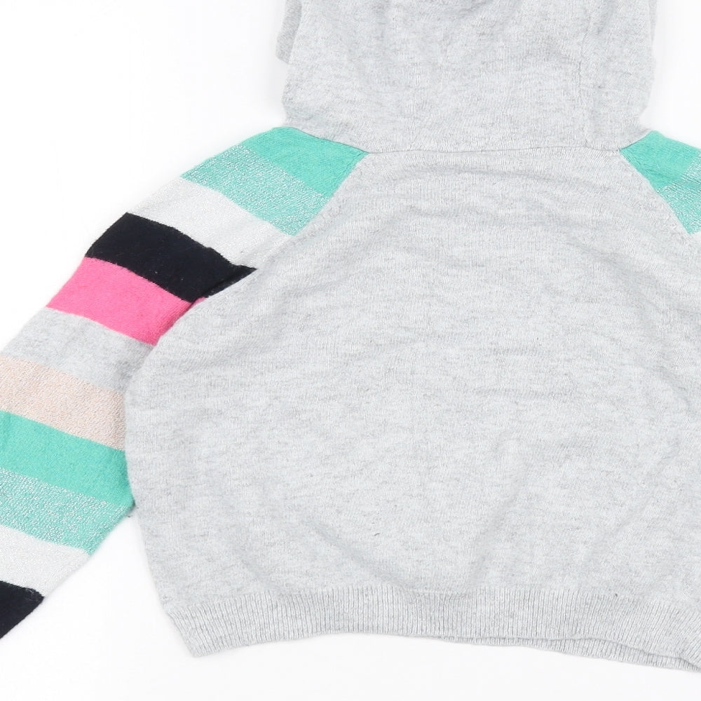 Minti Girls Grey   Pullover Hoodie Size 7 Years