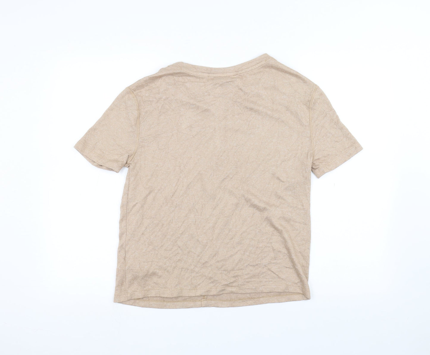Womens UK Size S Marks and Spencer Brown Basic T-Shirt