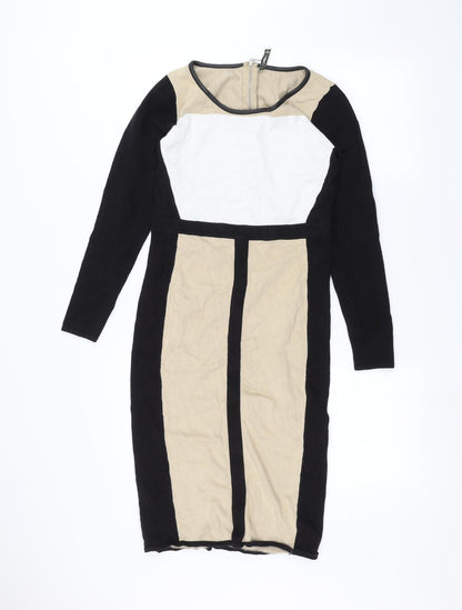 Oasis Womens Brown   Pencil Dress  Size S