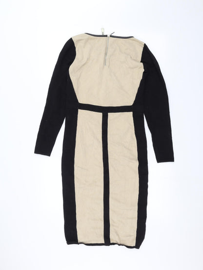 Oasis Womens Brown   Pencil Dress  Size S