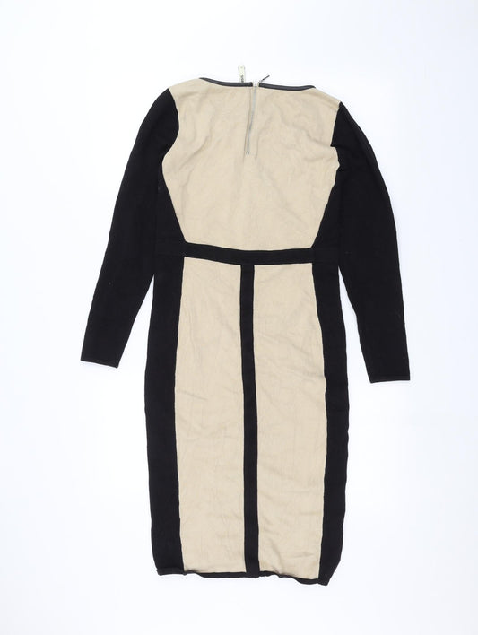 Oasis Womens Brown   Pencil Dress  Size S