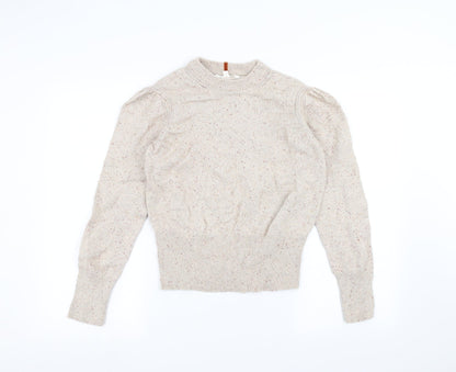 Womens UK Size 14 Per Una White Pullover Jumper
