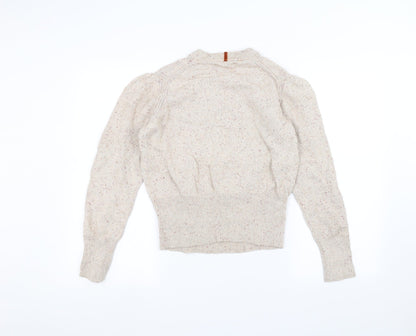 Womens UK Size 14 Per Una White Pullover Jumper