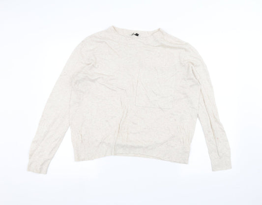 Womens UK Size 14 Papaya Beige Pullover Jumper