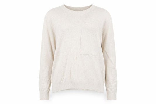 Front view of Papaya women’s beige jumper, size UK 14