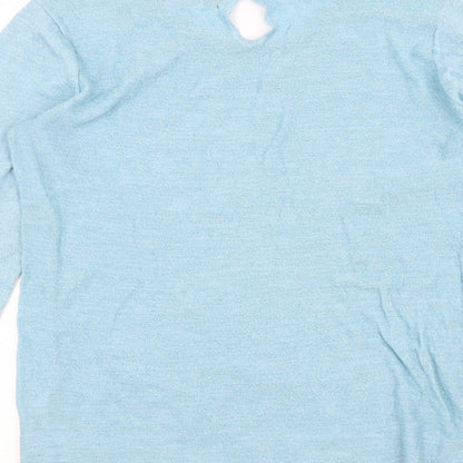 Womens UK Size M Savida Blue Basic T-Shirt