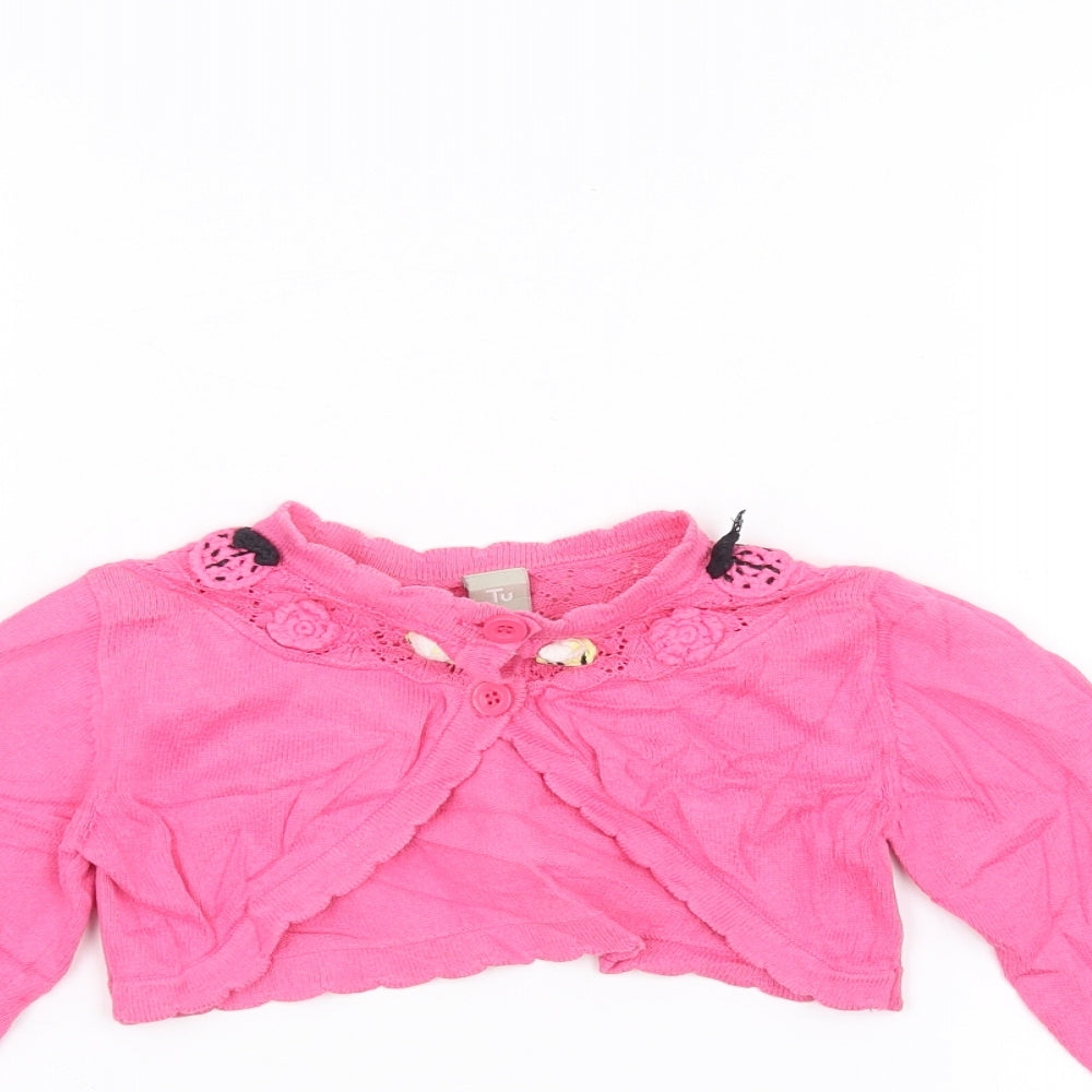 TU Baby Pink   Cardigan Jumper Size 12-18 Months