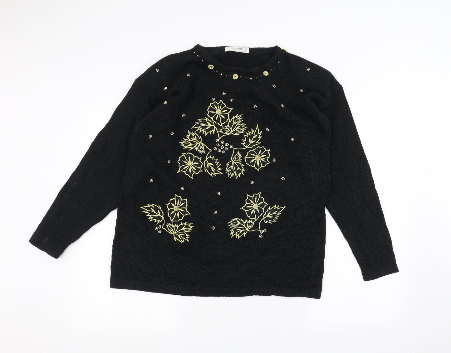 Sanco Womens Black   Pullover Jumper One Size
