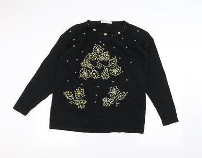 Sanco Womens Black   Pullover Jumper One Size